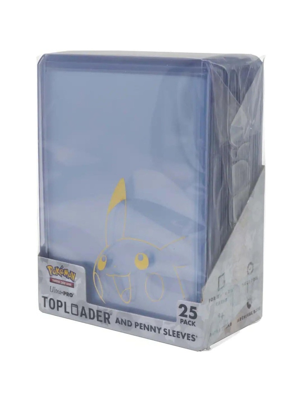 Pokemon Pikachu Toploader and Penny Sleeves Combo Pack - 25ct